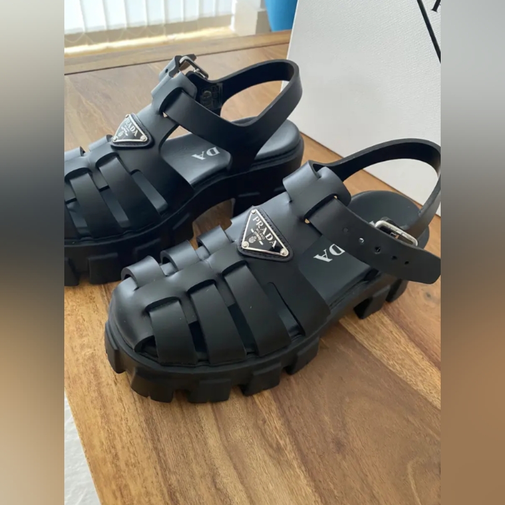 Prada Monolith Platform Bucket Sandal - Picture 3 of 5